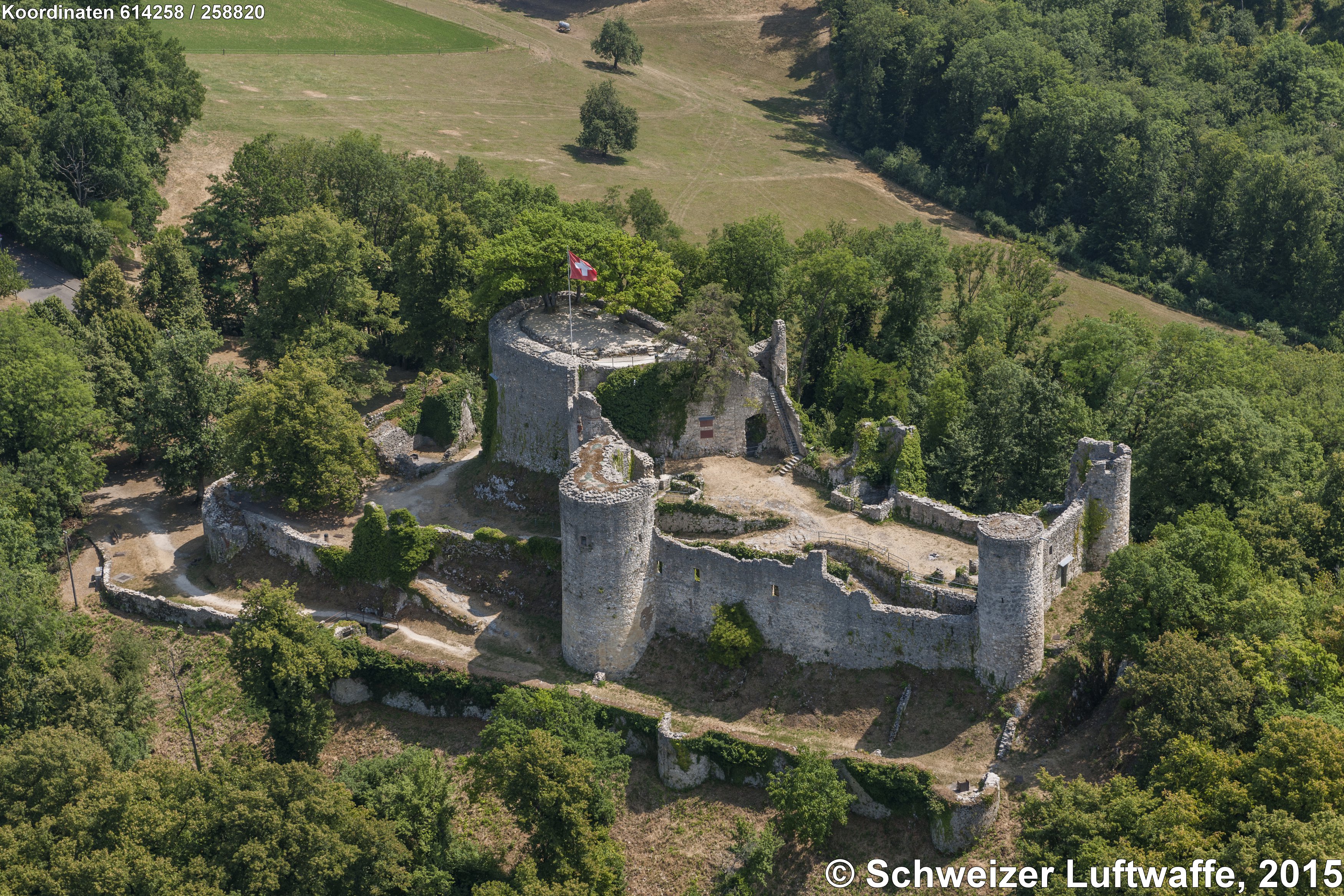Burg - Ruine Dorneck Dornach, Höhenburg als mittelalterliche Befestigung, um 1050