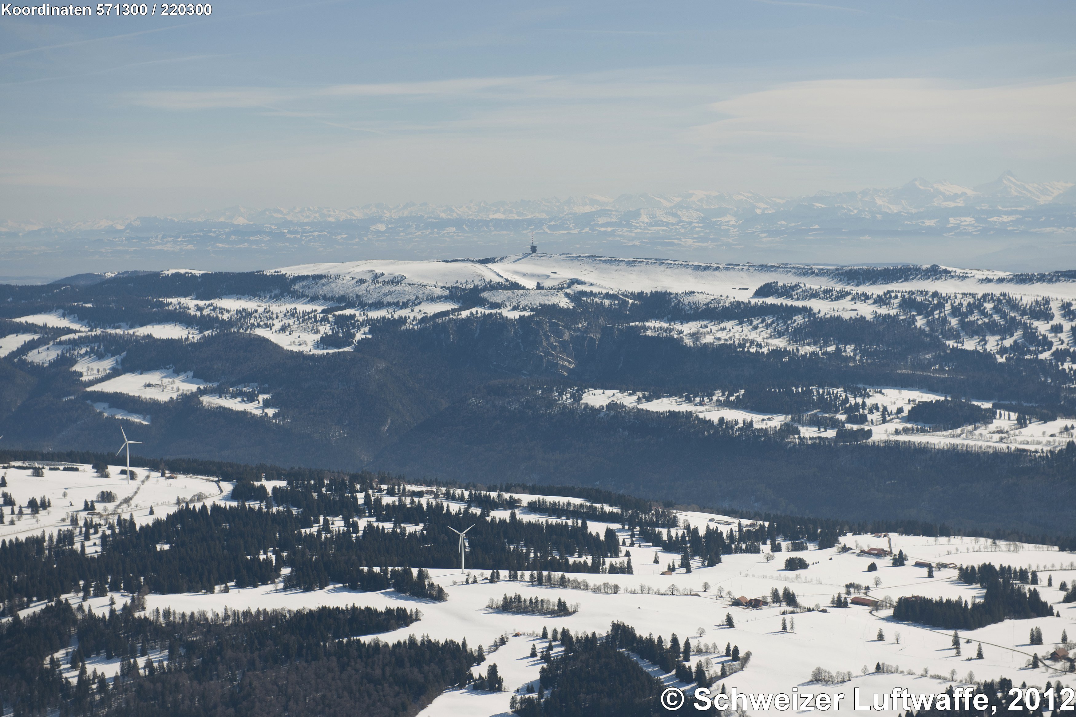 Mont Croisin im Winter 1