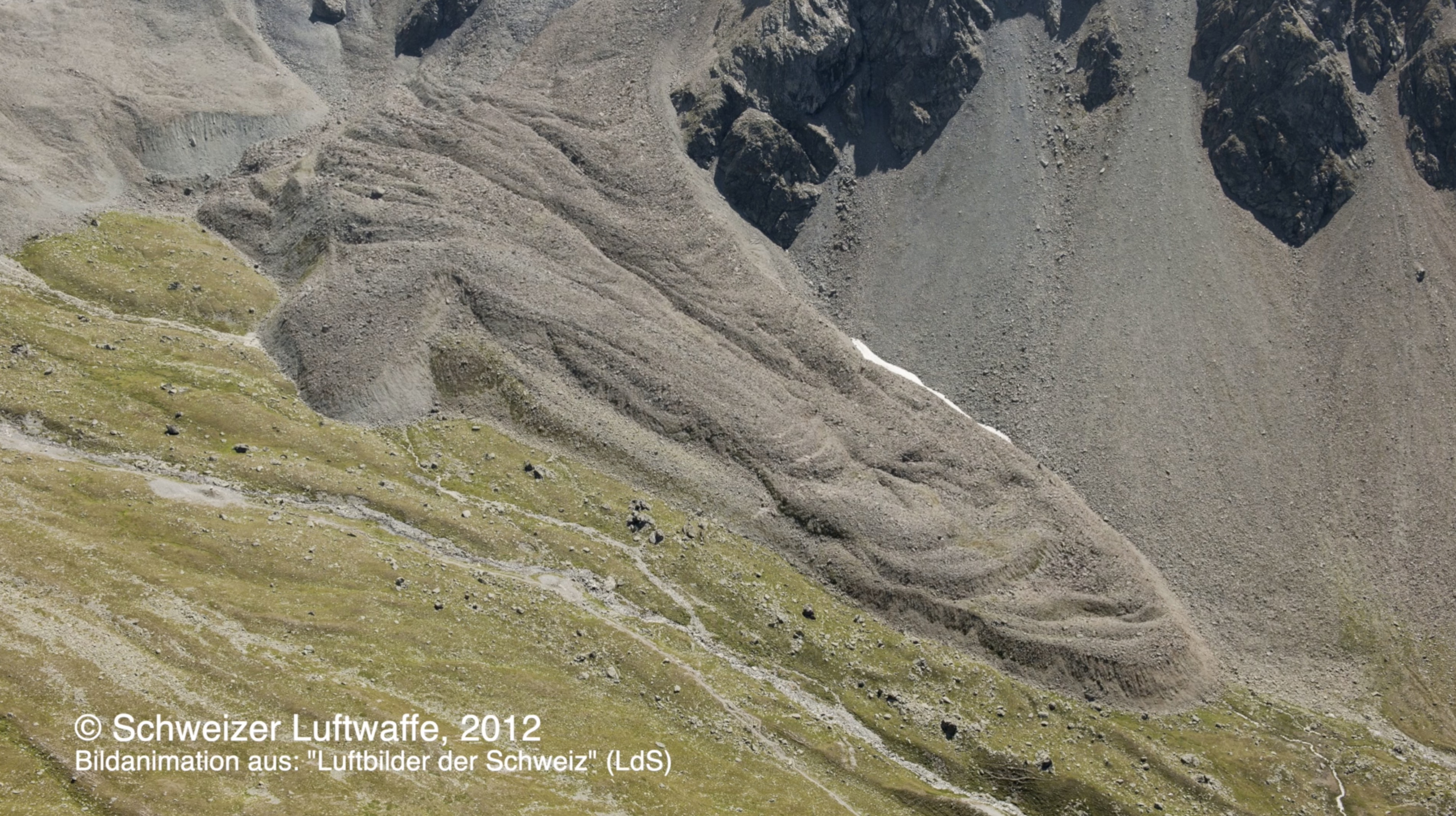 Blockgletscher Muragl seitliche Ansicht